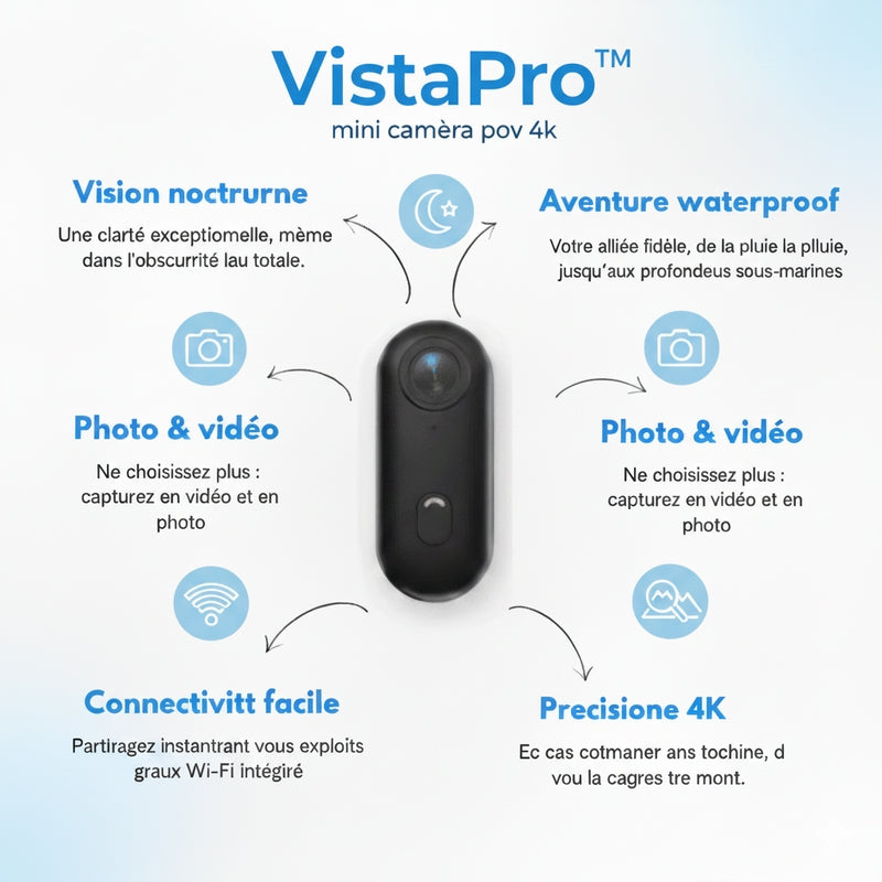 VistaPro ™-Mini Caméra Pov 4k